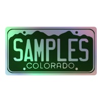 License Plate Holographic Sticker 5.5’’x5.5’’