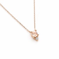 Image 2 of Morganite Solitaire Necklace