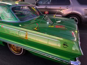 Image of GREEN/CHROME FLAG (PAIR) "LA" 