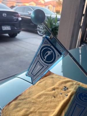 Image of GREEN/CHROME FLAG (PAIR) "LA" 