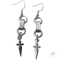 Image 2 of Dagger Cross earrings