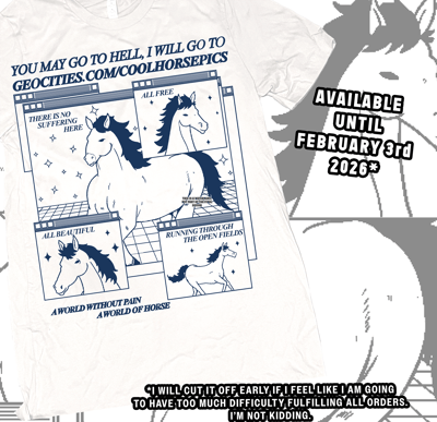 Image of Cool Horse Pics (Order by Feb 3rd 2026) - Vintage White