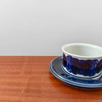 Image 2 of Arabia Finland Anemone Tea Cup with Blue Saucer