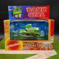 Image 2 of TANK GIRL ACTIONBOX CUSTOM DIECAST NEON GREEN STEALTH TANK - PLINTH EDITION