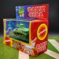 Image 4 of TANK GIRL ACTIONBOX CUSTOM DIECAST NEON GREEN STEALTH TANK - PLINTH EDITION