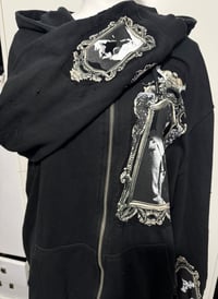 Image 3 of The lion and the lamb hand sewn patch hoodie custom option