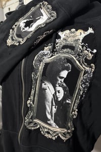 Image 5 of The lion and the lamb hand sewn patch hoodie custom option