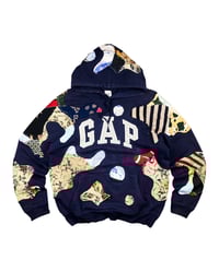 Image 1 of Ree-worked 1 of 1 GAP. Batik Flow Patchworks Hoodie Size S/M