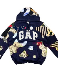 Image 2 of Ree-worked 1 of 1 GAP. Batik Flow Patchworks Hoodie Size S/M