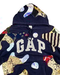 Image 4 of Ree-worked 1 of 1 GAP. Batik Flow Patchworks Hoodie Size S/M
