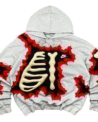 Image 3 of Re-worked 1 of 1 Exposed Ribcage Nike Hoodie size L