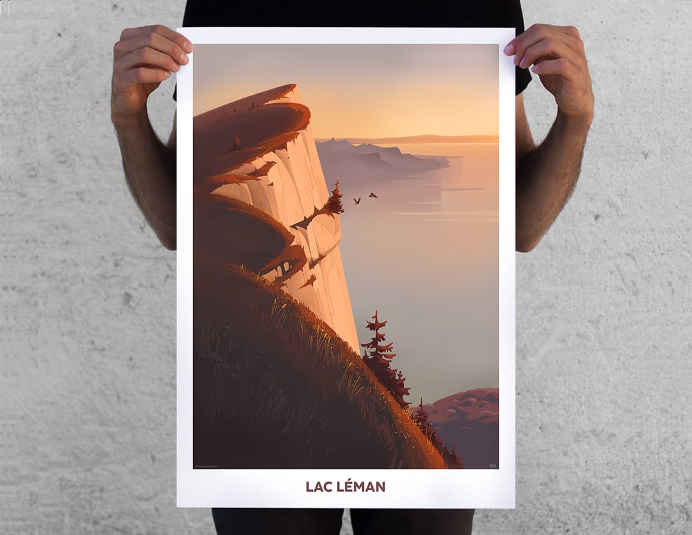Image of Affiche "Lac Léman - Rochers de Naye"