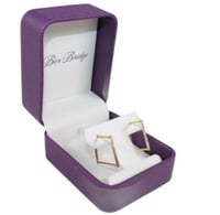 Ben Bridge 14K Yellow Gold Square Hoop Earrings – New in Box – 1.97g - Free Shipping