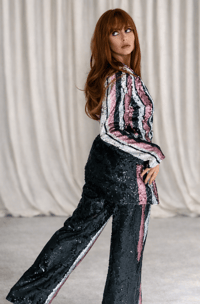 Image 3 of Striped Sequin Suit