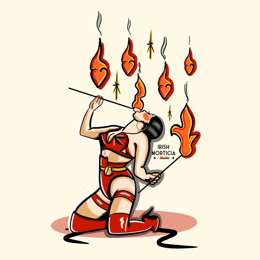 Image of Fire Fatale A4 print 