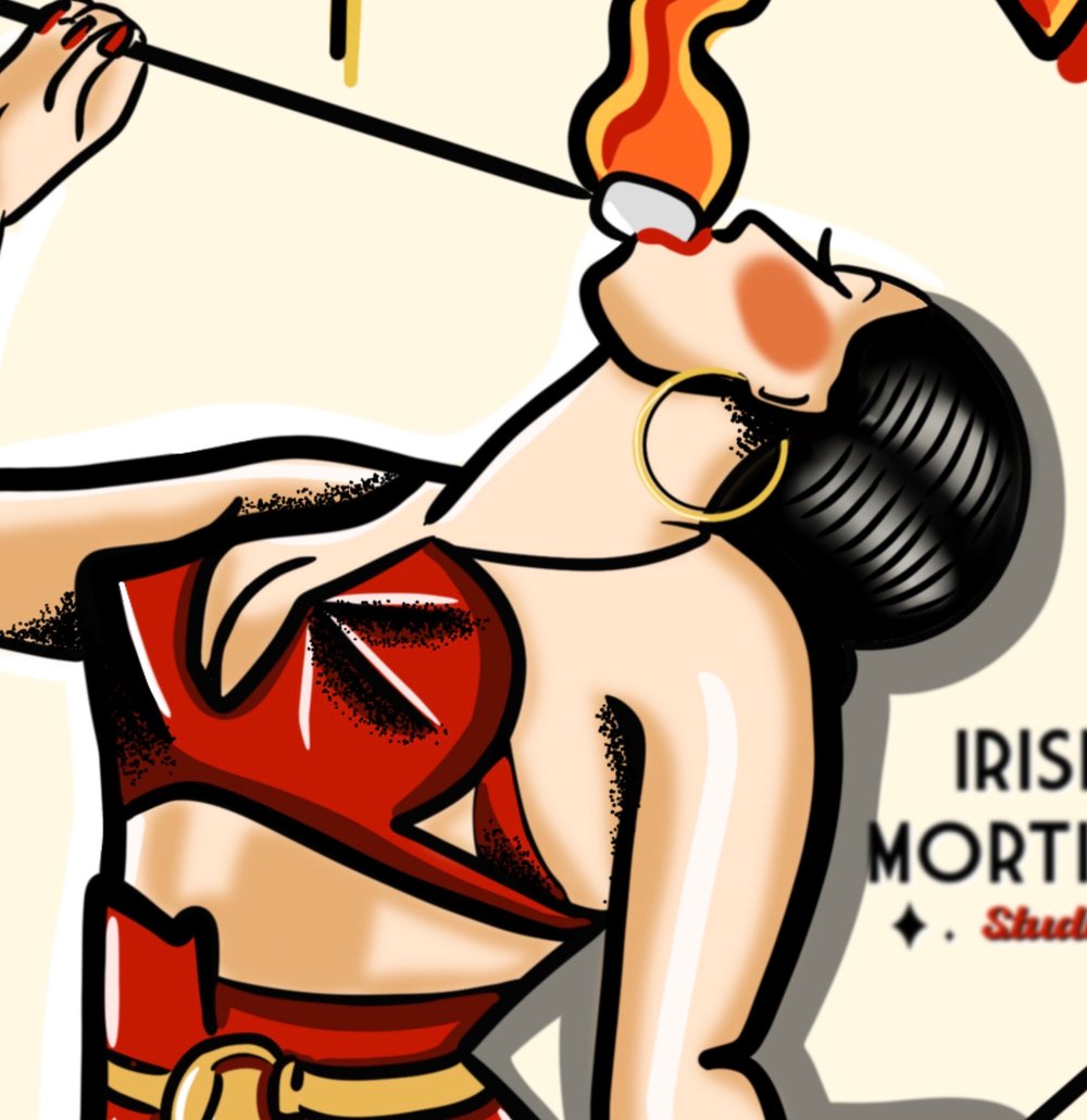 Image of Fire Fatale A4 print 