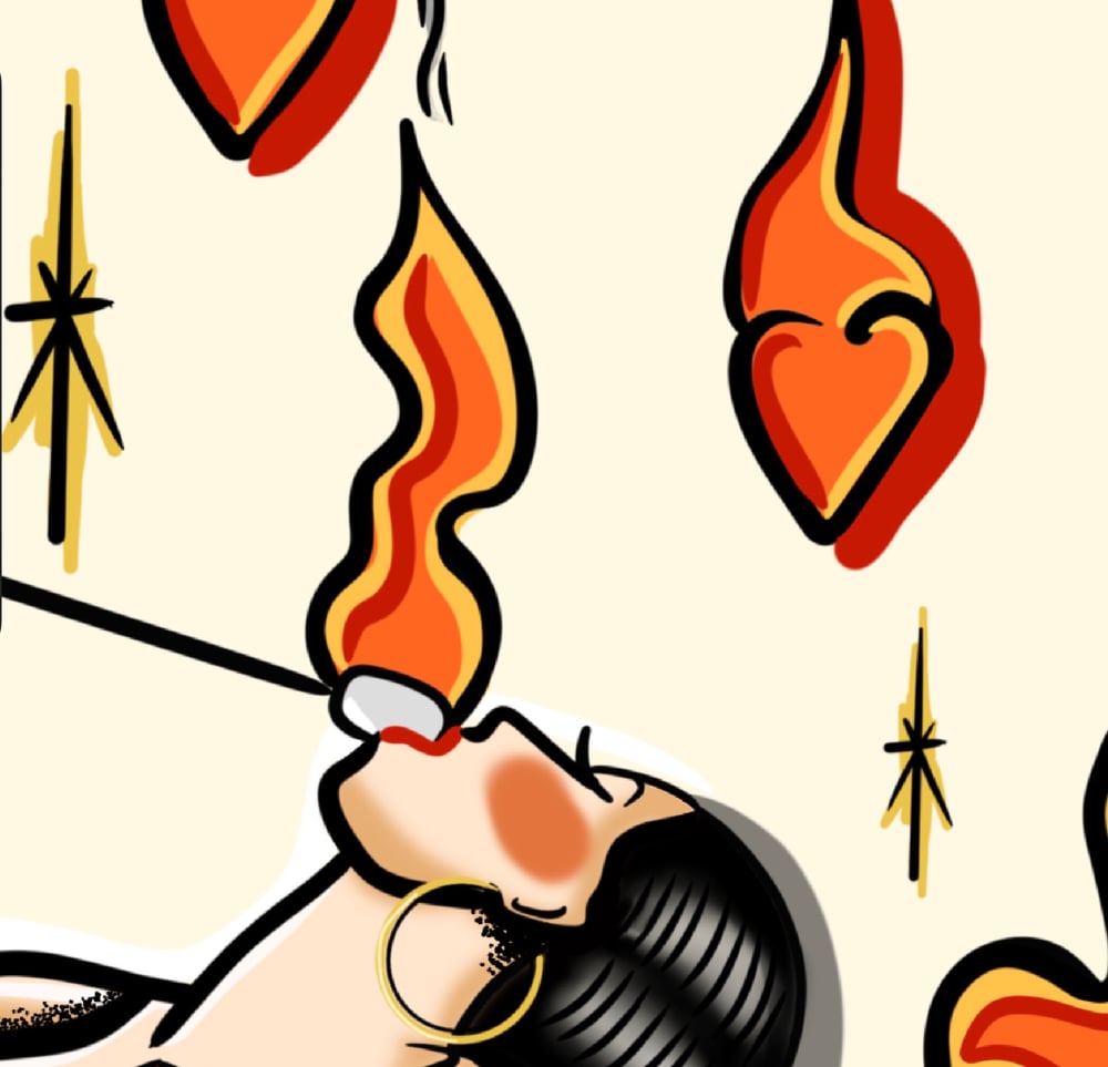 Image of Fire Fatale A4 print 