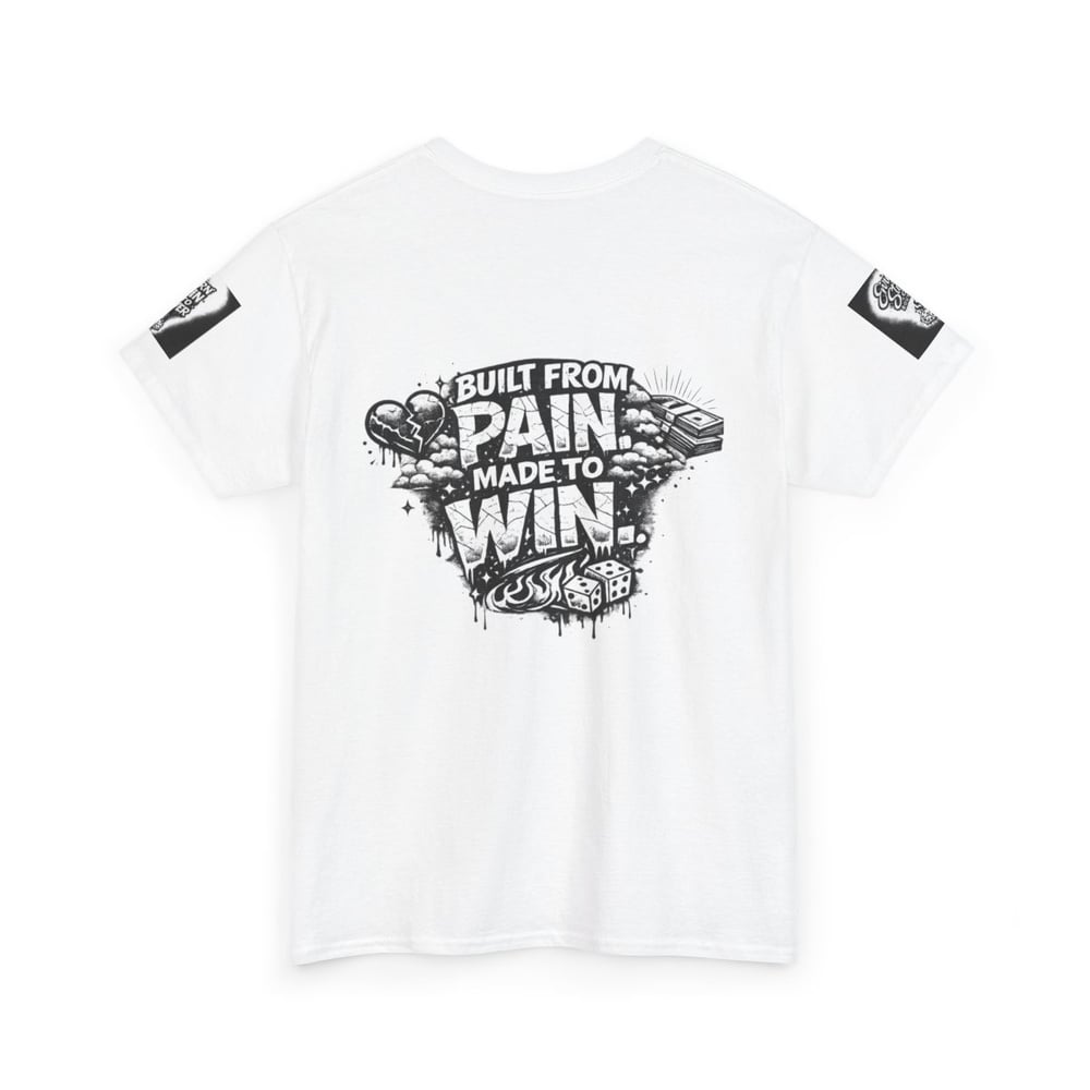 Image of Motivational Graphic Tee — “I Turn Wounds Into Wins” / Built From Pain Made To Win