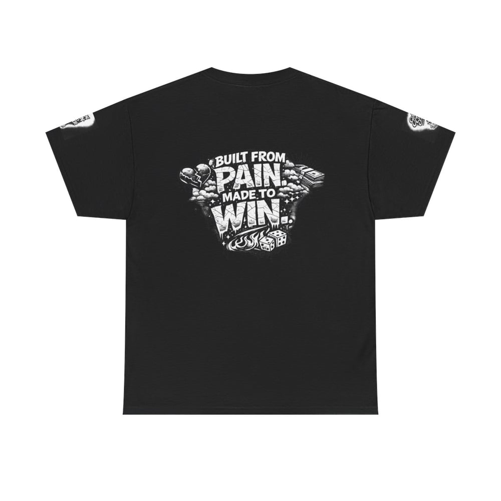 Image of Motivational Graphic Tee — “I Turn Wounds Into Wins” / Built From Pain Made To Win