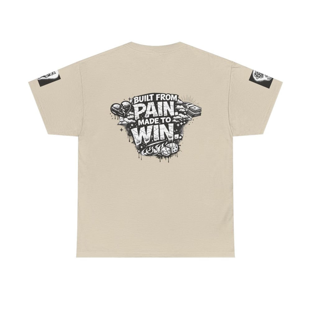 Image of Motivational Graphic Tee — “I Turn Wounds Into Wins” / Built From Pain Made To Win