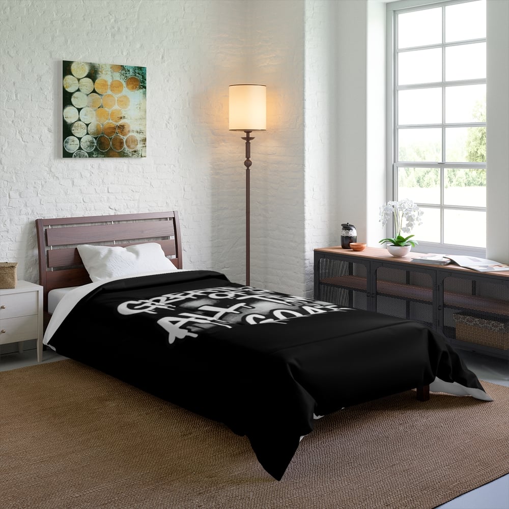 Image of GOAT 'Greatest of All Time' Black Comforter – Urban Graffiti Bedding