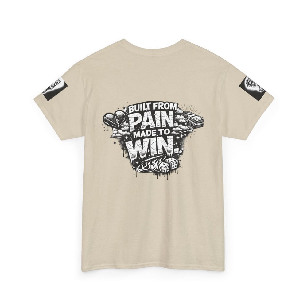 Image of Motivational Graphic Tee — “I Turn Wounds Into Wins” / Built From Pain Made To Win