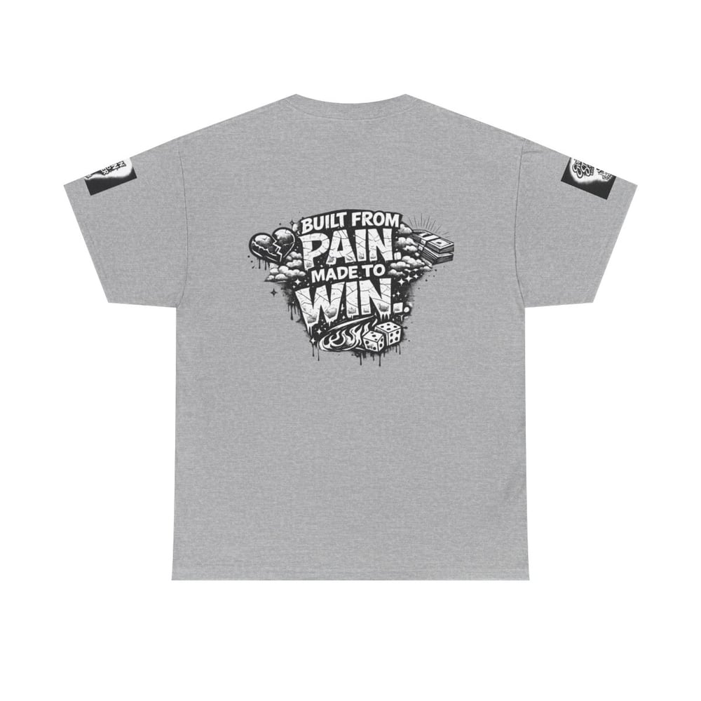 Image of Motivational Graphic Tee — “I Turn Wounds Into Wins” / Built From Pain Made To Win