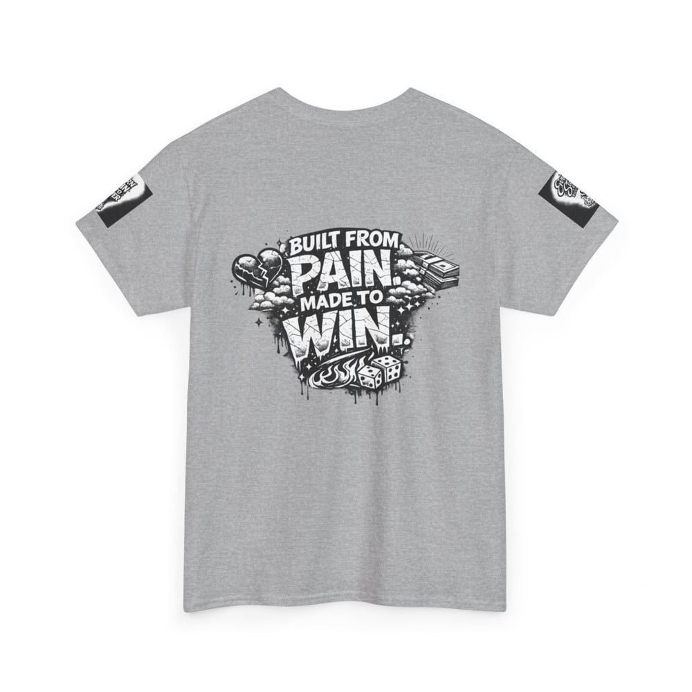 Image of Motivational Graphic Tee — “I Turn Wounds Into Wins” / Built From Pain Made To Win