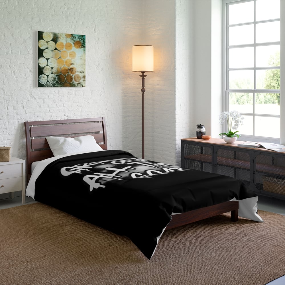 Image of GOAT 'Greatest of All Time' Black Comforter – Urban Graffiti Bedding