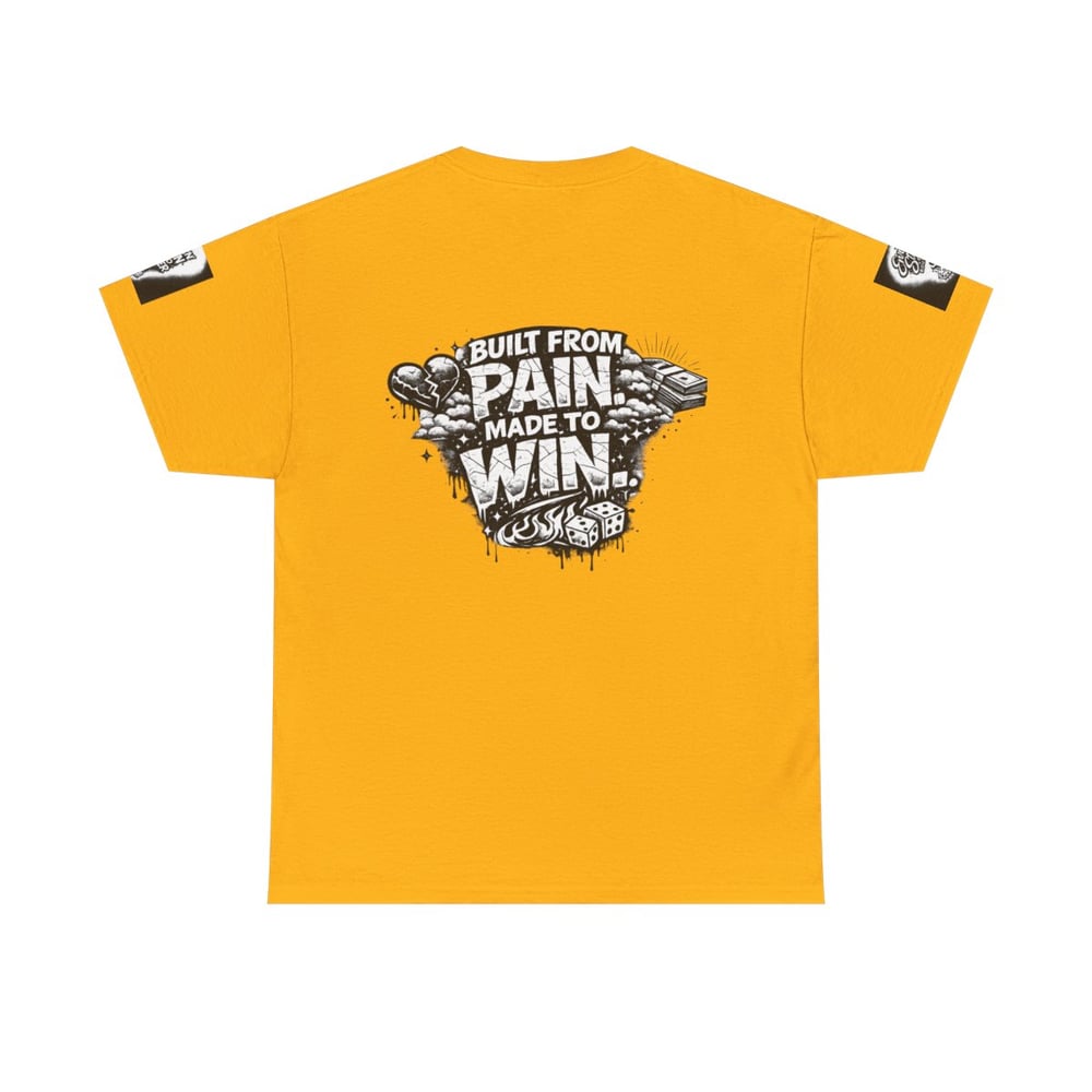 Image of Motivational Graphic Tee — “I Turn Wounds Into Wins” / Built From Pain Made To Win