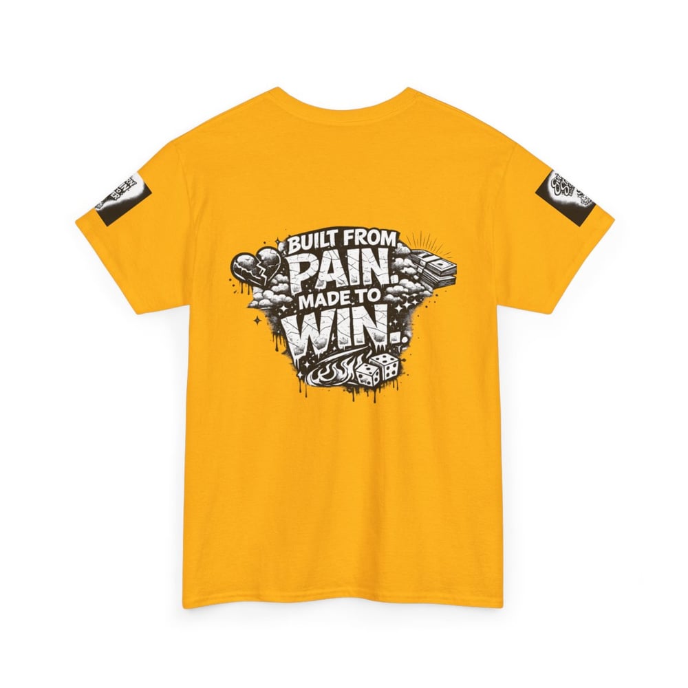 Image of Motivational Graphic Tee — “I Turn Wounds Into Wins” / Built From Pain Made To Win