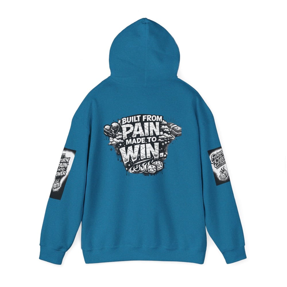 Image of Hoodie - Built From Pain Made To Win Inspirational Graphic Hoodie