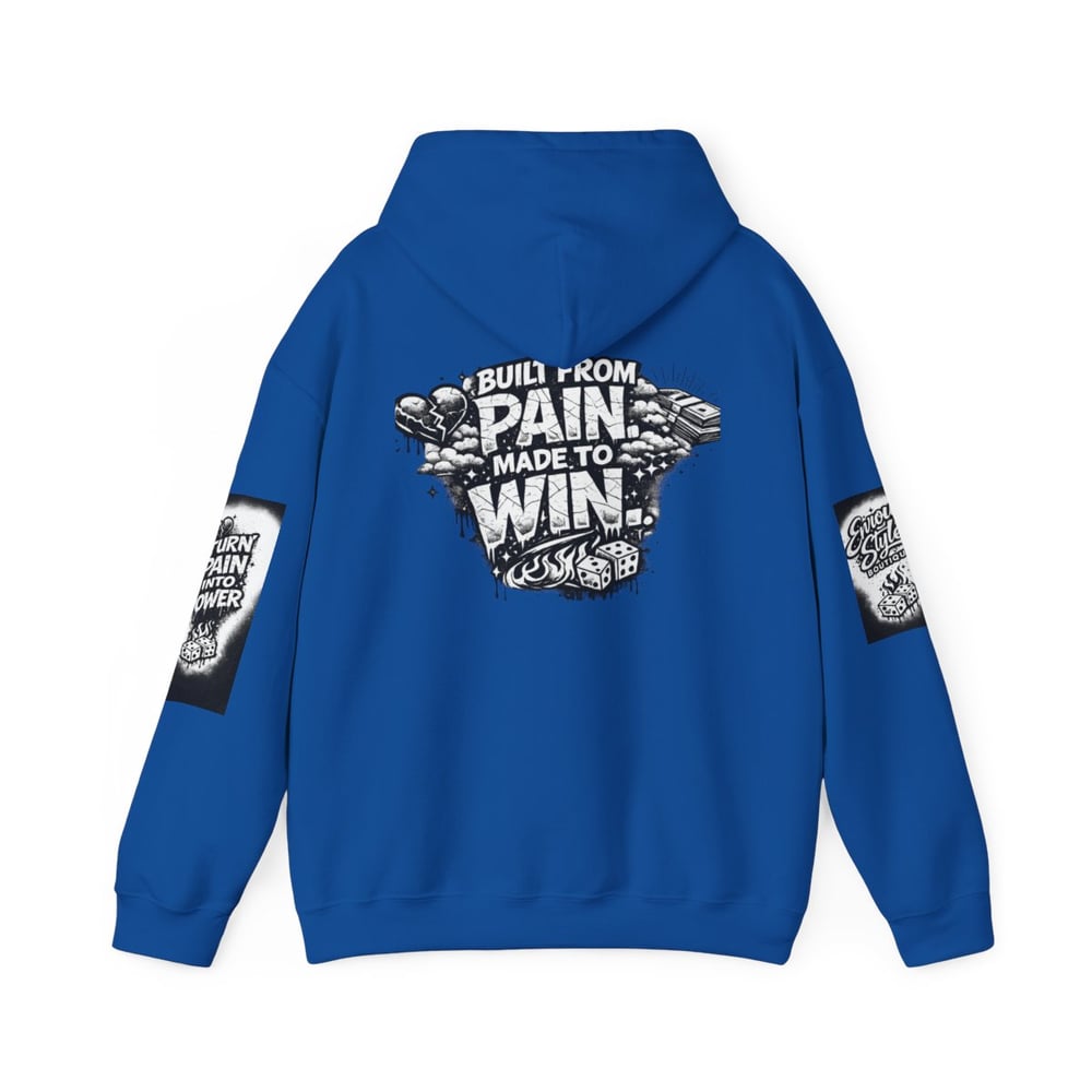 Image of Hoodie - Built From Pain Made To Win Inspirational Graphic Hoodie