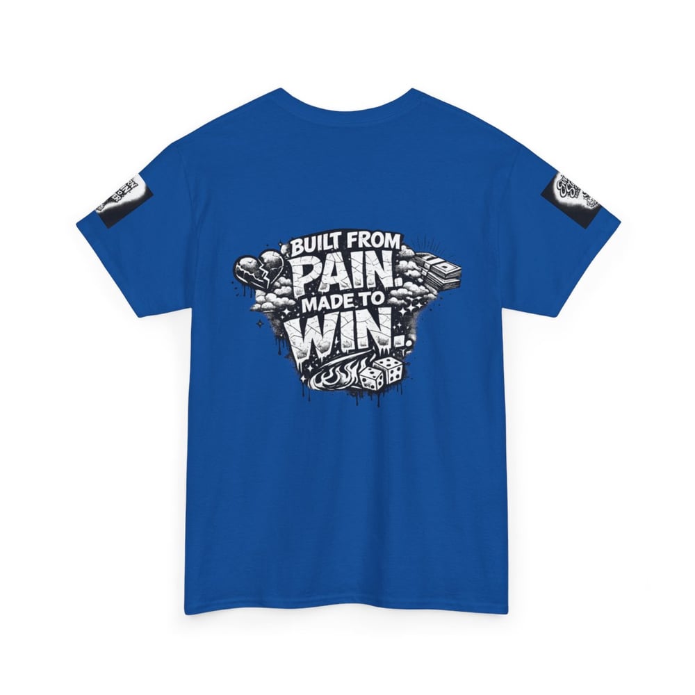 Image of Motivational Graphic Tee — “I Turn Wounds Into Wins” / Built From Pain Made To Win