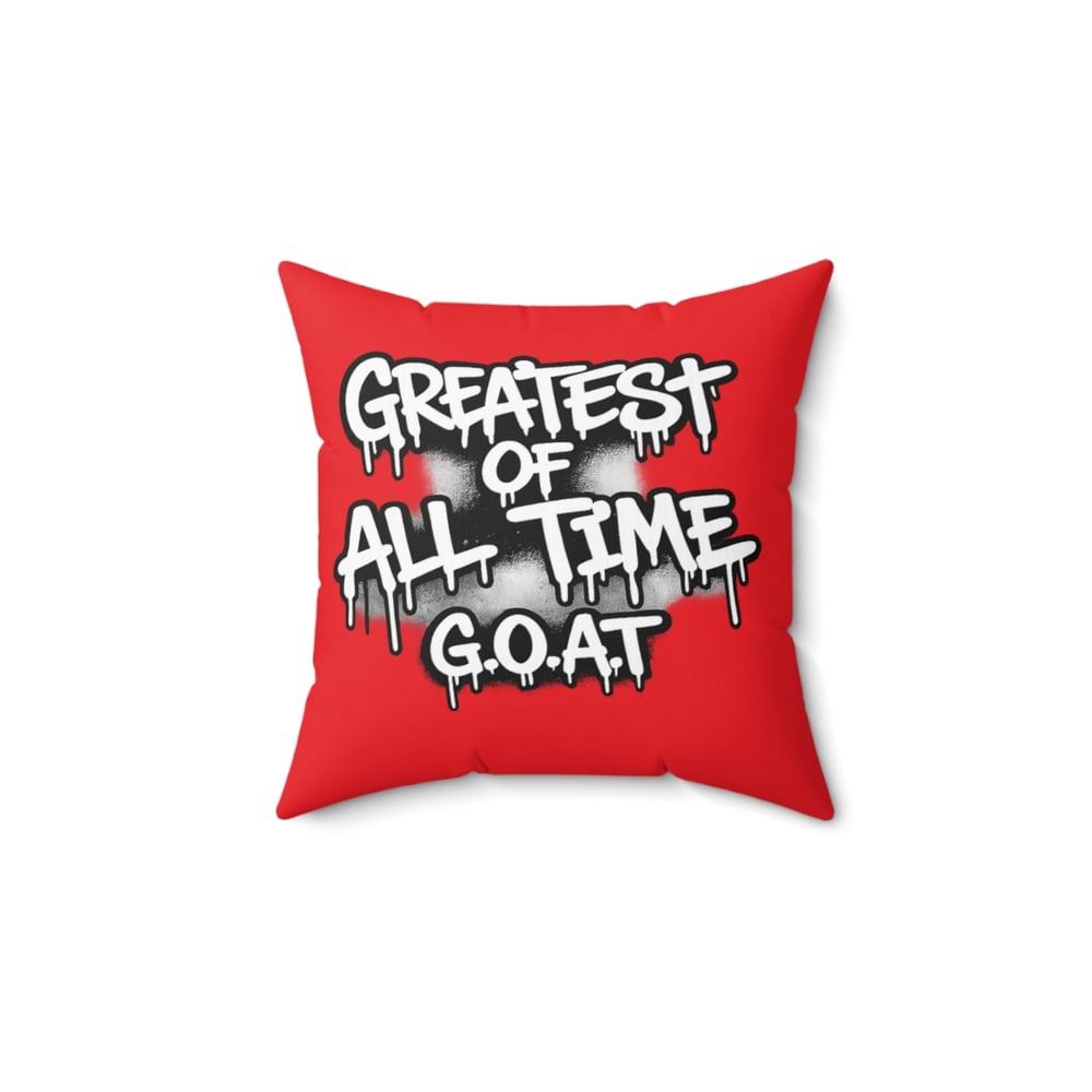 Image of Graffiti 'Greatest of All Time (G.O.A.T.)' Decorative Pillow