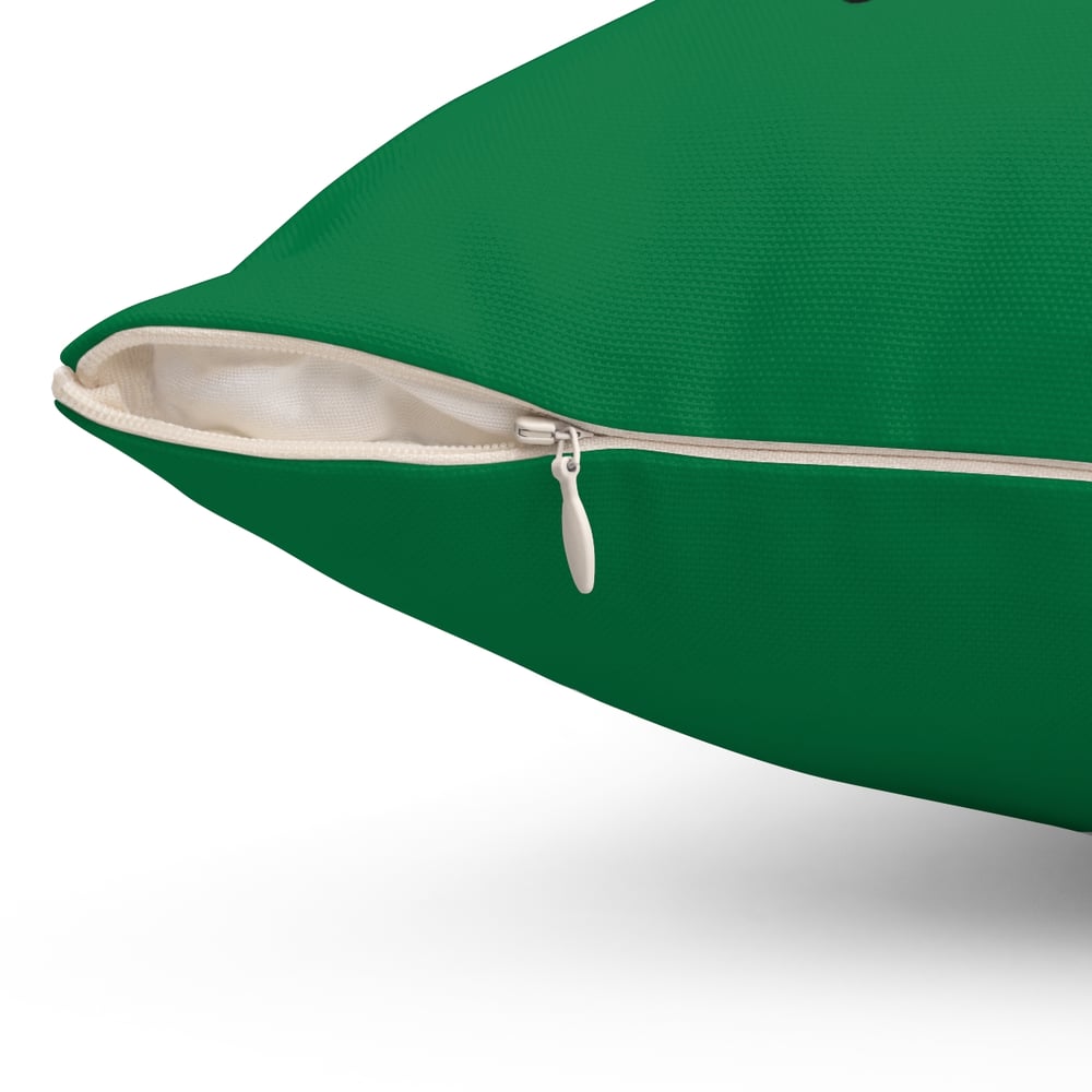 Image of Graffiti "Greatest of All Time" Green Decorative Pillow