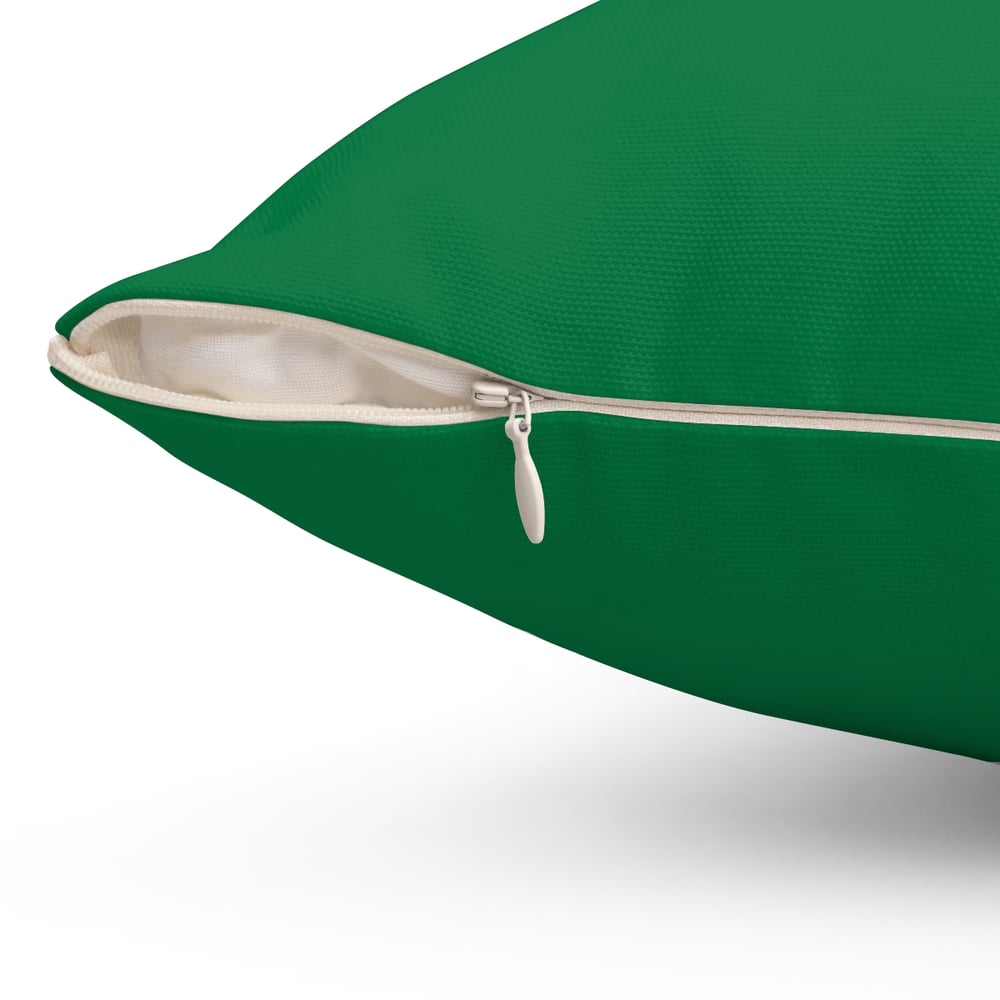 Image of Graffiti "Greatest of All Time" Green Decorative Pillow