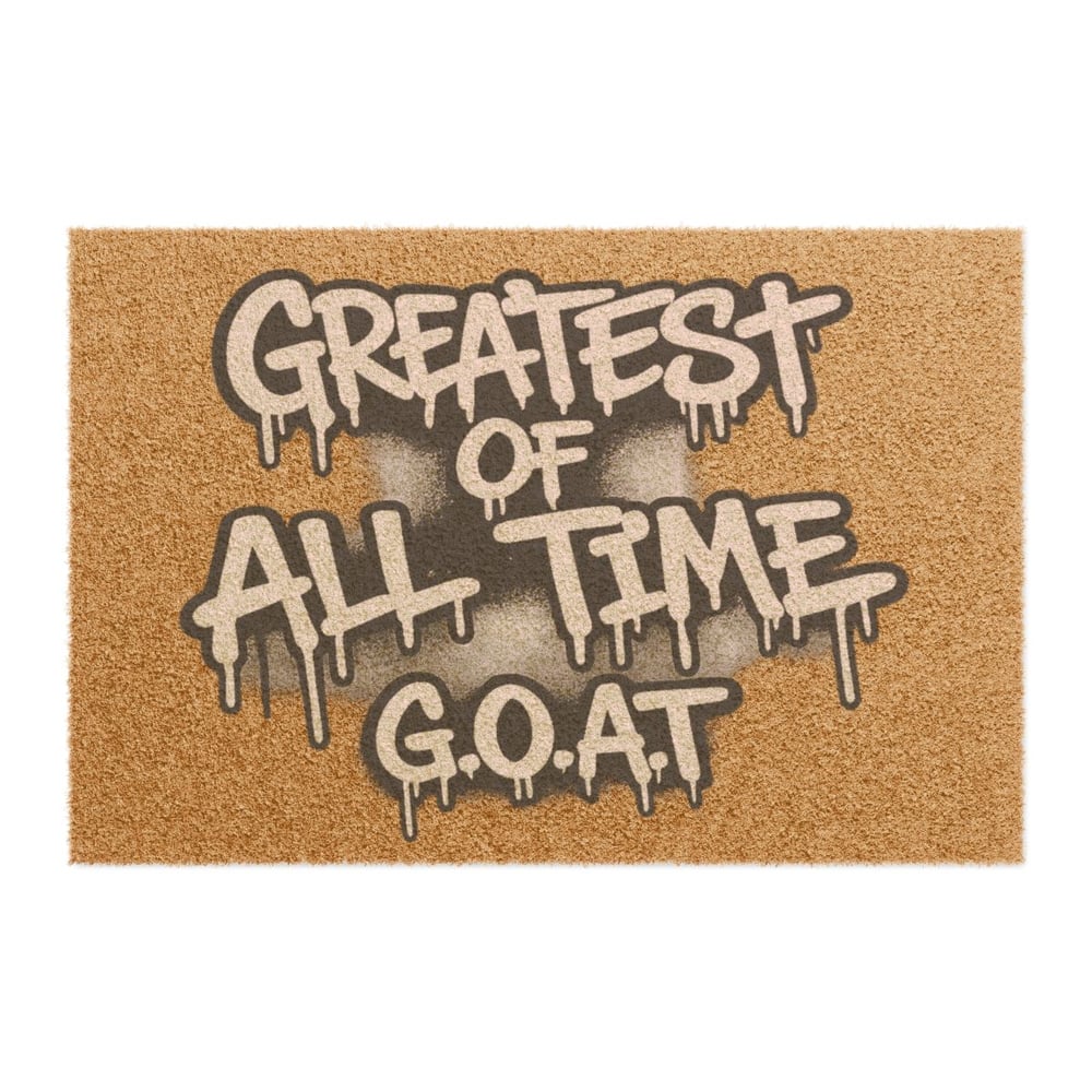 Image of G.O.A.T. Doormat — "Greatest of All Time" Graffiti Welcome Mat