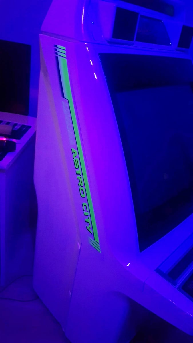 Image of SEGA Astro City: Candy Cabinet UV Reactive Neon Side Art