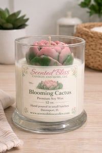 Blooming Cactus Candle 