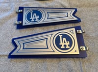 BLUE/CHROME FLAGS (PAIR) "LA" 