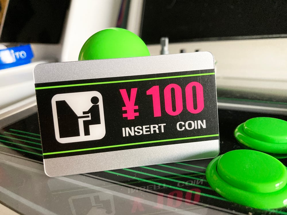Image of SEGA Astro City Cabinet: ¥100 Decal