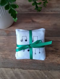 Image 2 of Handprinted Lavender Bag Bundle – Musical Notes Design