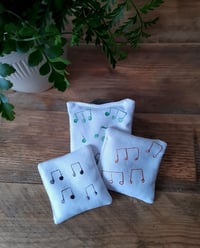 Image 1 of Handprinted Lavender Bag Bundle – Musical Notes Design