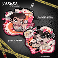 Image 1 of Yakuza Kiryu and Majima keychains
