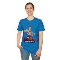 Image 3 of Butthead He-Man Unisex Heavy Cotton Tee parody art T-shirt Blue