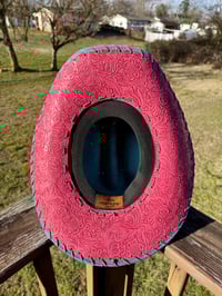 Image 3 of “Electric Avenue” Cowboy Hat with Tooled Paisley Leather