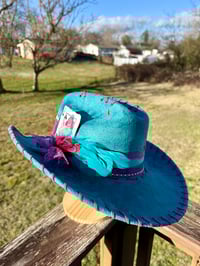 Image 5 of “Electric Avenue” Cowboy Hat with Tooled Paisley Leather