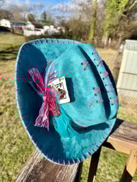 Image 7 of “Electric Avenue” Cowboy Hat with Tooled Paisley Leather