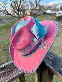Image 6 of “High Stakes Darling” Cowboy Hat with Tooled Paisley Leather